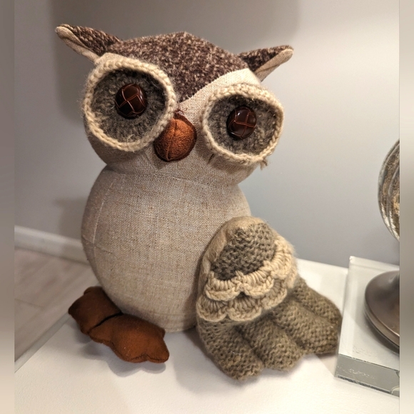 Cute Vintage Plush Brown Owl Home Decoration - Picture 5 of 5